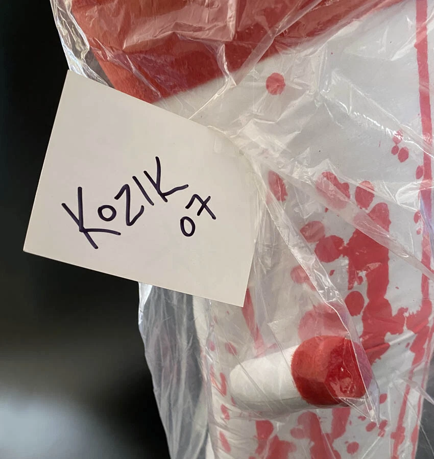 Frank Kozik SIGNED Kidrobot 25" 2007 Redrum Smokey Monger Plush AUTOGRAPHED NIP - Image 3 of 4