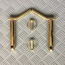 Tractor Top Link Pins Cat 1 (19mm) 4.5/8"(118mm) Useable Length. + linch pin, x2