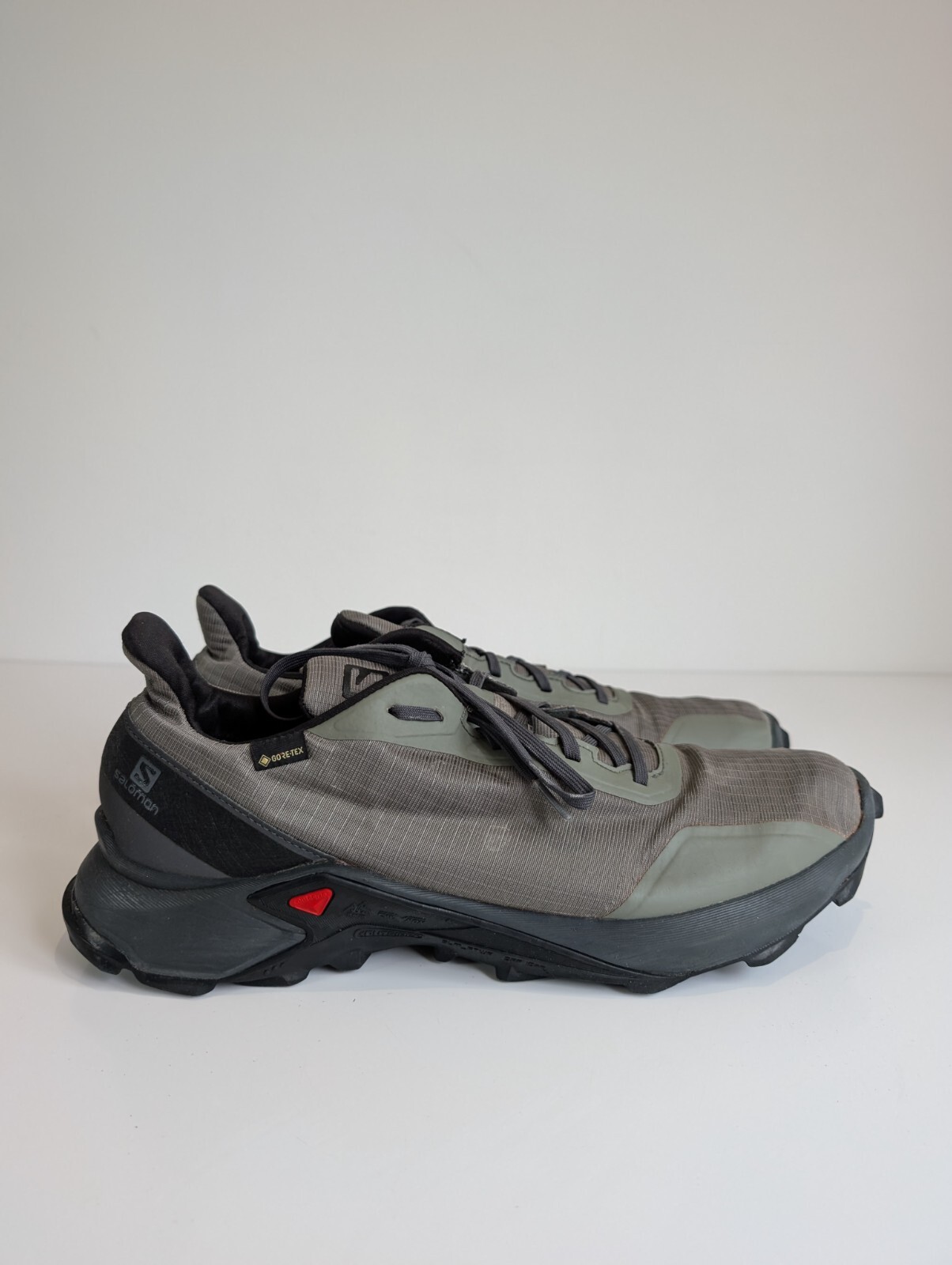 Scarpe da trail running Salomon Alphacross 5 Gore Tex impermeabili da uomo taglia 12 5 verdi