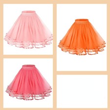 Lady Lolita Petticoat Crinoline Underskirt 3 Layered Tutu Princess Skirt Fashion