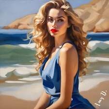 Amy Diab - The Luminous Enigma Pinup Girl (2024) Hand-Signed - 17