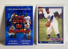 2021 Topps JACKIE ROBINSON 2 card lot - Boys of Summer & 40 Years of Baseball