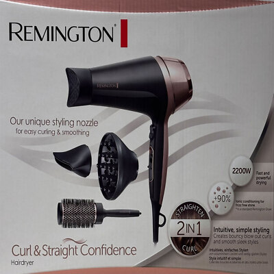 Remington D 5706 Curl & Straight Confidence Haartrockner Föhn Haarföhn schwarz