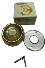 Vintage NuTone PB-14L Pushbutton Lighted Door Bell - Gold Anodized