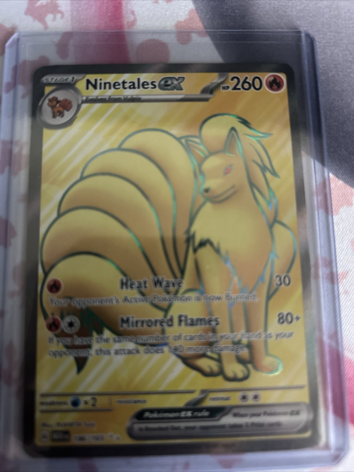 Ninetales ex - 186/165 Ultra Rare Scarlet and Violet 151 Pokemon TCG NM - W