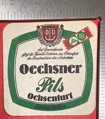 Oechsner Pils Ochsenfurt ANKERBRAU 3.5 INCH BEER COASTER
