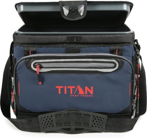 Arctic Zone Titan Deep Freeze 30 Can Zipperless Cooler, Navy Blue