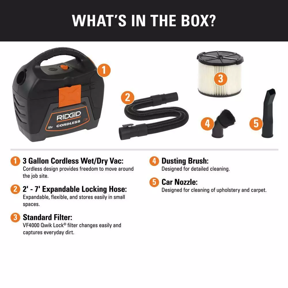 Ridgid 18 volt 2025 vacuum