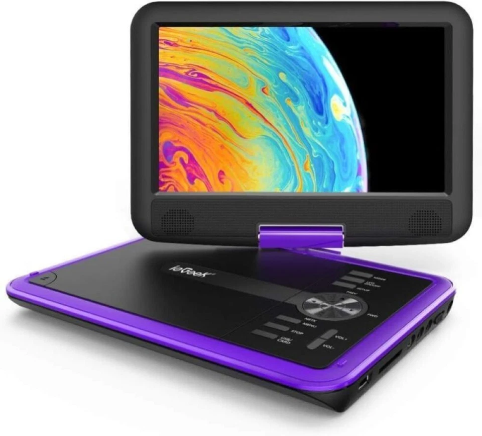 ieGeek 11.5" Portable DVD Player Swivel Screen Region Free Rechargeable Battery - Image 3 of 4