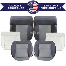 For 2004-2008 Ford F150 Xlt Lariat Front Bottom Top Cloth Seat Cover Dark Gray For 2004-2008 Ford F150 Xlt Lariat Front Bottom Top Cloth Seat Cover Dark Gray