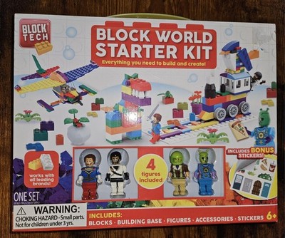 Block Tech Block World Starter Kit Over 200 Pieces Build Create Building Toy 6+