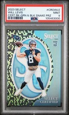 2023 PANINI SELECT SELECT CERT ROOKIES #CROWLE WILL LEVIS 1/2 PSA 9