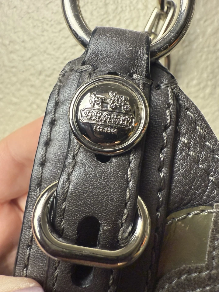 Raro Bolso de Mano Coach Cartera 15770 Patchwork Mia Maggie Bolso de Mano de Cuero Multicolor Foto 3 de 4