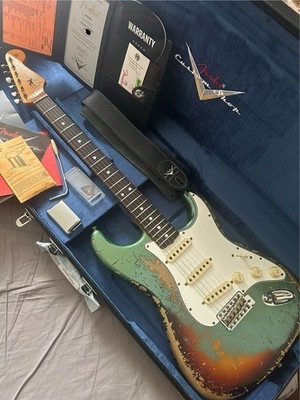 Fender Custom Shop 1965 Stratocaster Super Heavy Relic Faded Aged Sherwood Safe 