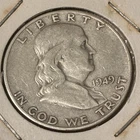 1949-S Franklin Half Dollar 50C US Coin 90% Silver Business Strike KM#199