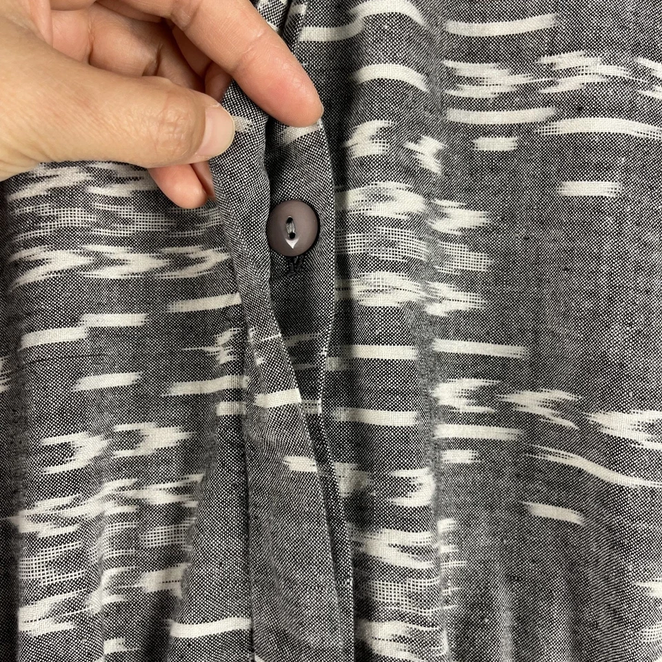 Vintage Liz Claiborne Shirt Dress Womens 8 Cotton Southwestern Aztec Boho 80s - Image 4 of 4