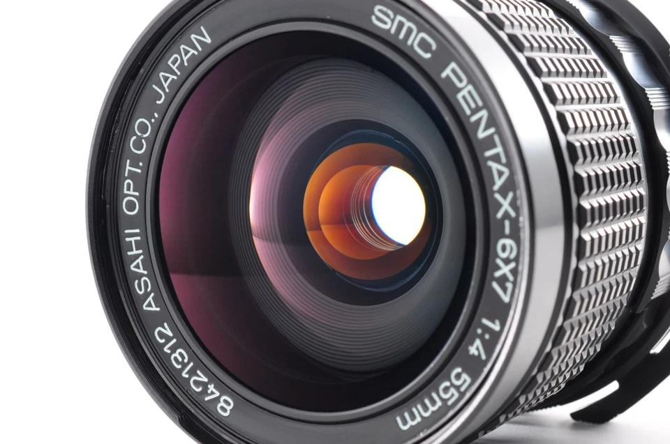 **Fast NEUWERTIG** SMC Pentax 6×7 55mm f/4 Weitwinkelobjektiv mit Kappe für 6x7 67 II JPN - Bild 2 von 4