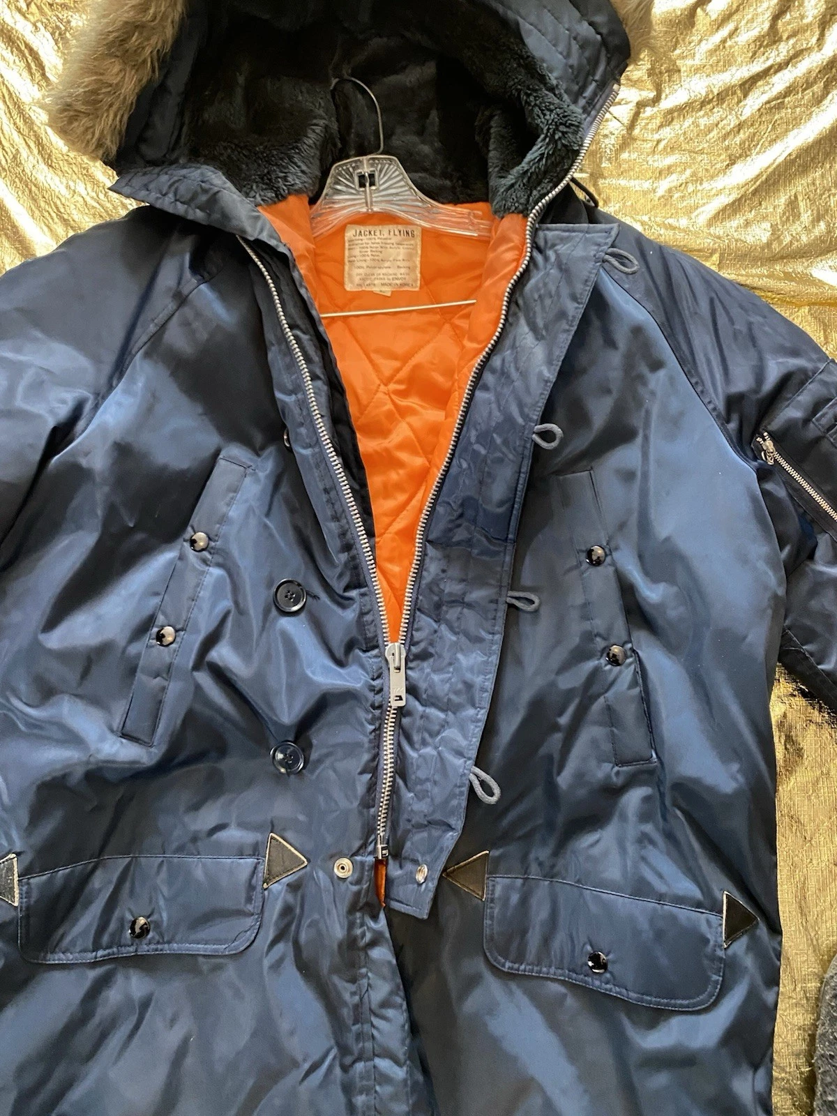 Vintage Arctic Parka Flying Jacket Large Made For Below Freezing Temp - product detail image 10