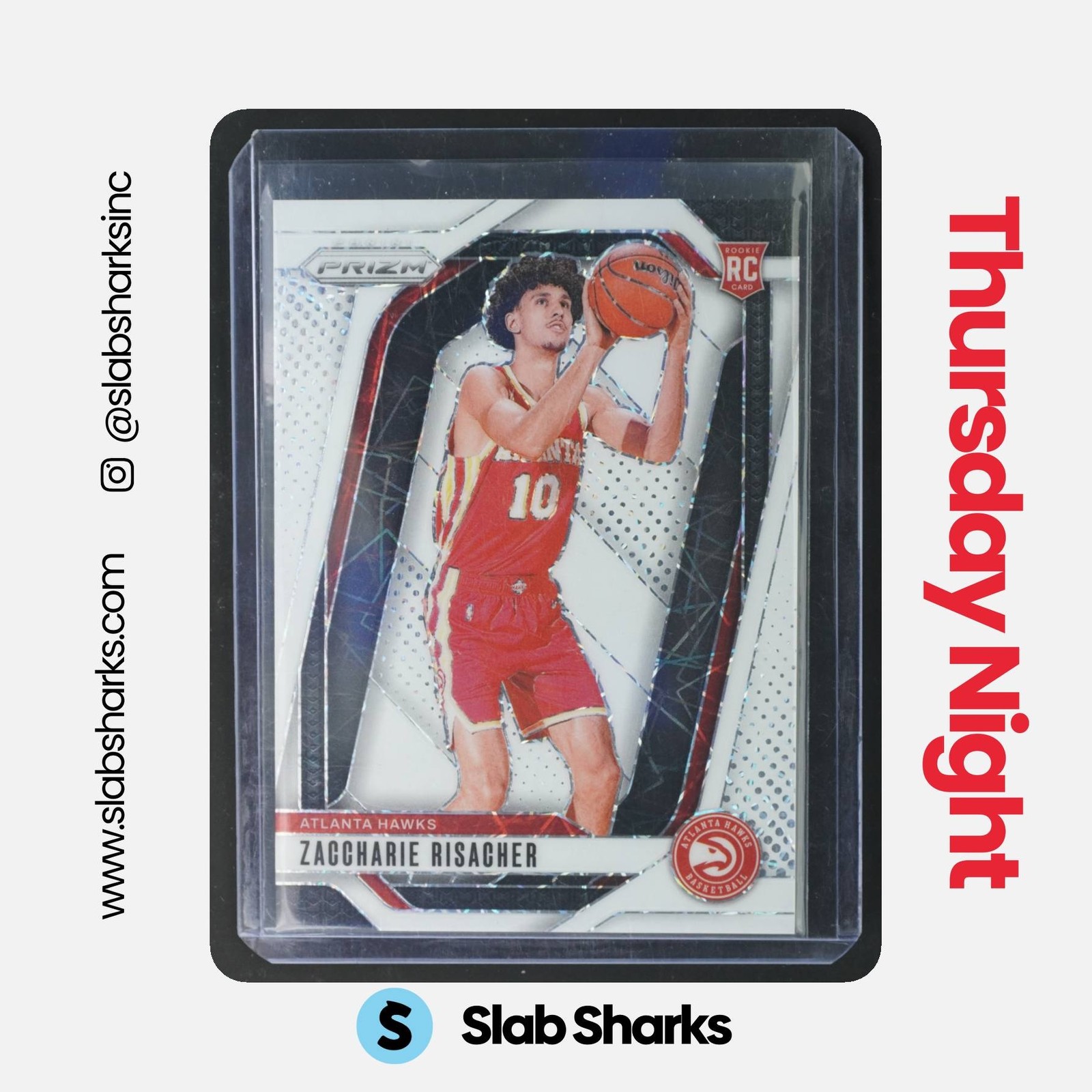 2024 PANINI PRIZM #265 ZACCHARIE RISACHER WHITE LAZER RC ROOKIE /275