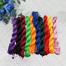 10 PCS Beading Cord for Jewelry Making Colorful Polyester Beads Cords