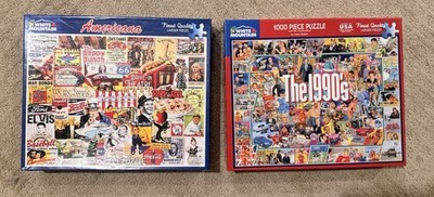 Lot White Mountain 1000 Piece Puzzles ~ 1990 s/Americana