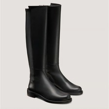 $895 Stuart Weitzman 5050 Knee High Boots Bla...