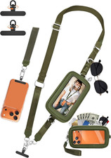 Clip and Go Strap for Phone with Wallet Crossbody, 4-in-1 Hands-Free Phone Lanya