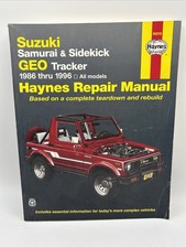 Haynes Suzuki Samurai Sidekick Geo Tracker All Models 1986-1996 Repair Manual Haynes Suzuki Samurai Sidekick Geo Tracker All Models 1986-1996 Repair Manual