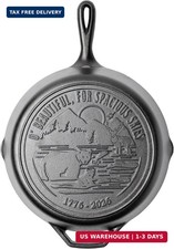 Lodge 12 Inch Cast Iron Skillet - Pre-Seasoned Frying Pan with Teardrop Handle -