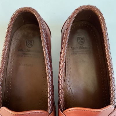 Allen Edmonds Mens Maxfield Tassel Loafer Size 9.5 E Chili  display picture 1
