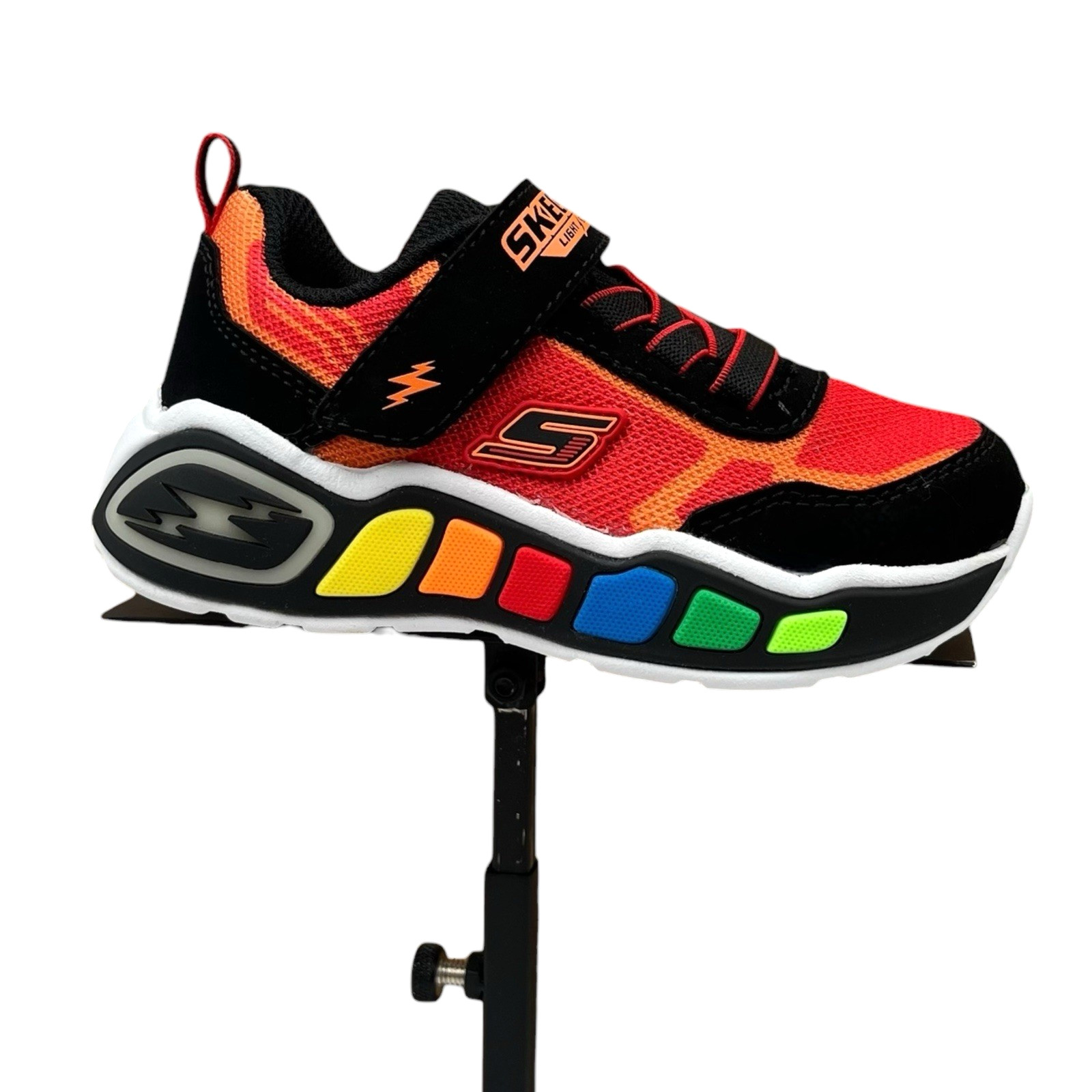 Skechers Toddler Boys Light-Up Sneaker Size 9 Slip-on Black 