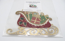 NEW DIE CUT SANTA'S SLEIGH SCRAPBOOKING  CRAFTS 