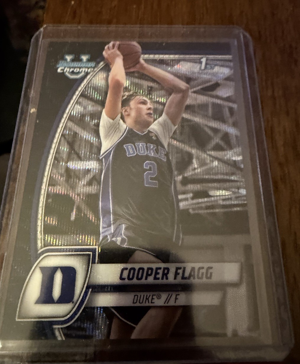2024-25 Bowman University Chrome - Cooper Flagg #16 Black Wave Refractor (RC)