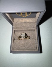 9ct Yellow Gold Lab-Grown Oval Diamond Engagement Ring 1.11ct I/VS2 