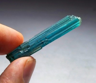 Beautiful Top Quality Ink Blue Indicolite Color Tourmaline Crystal From Afg