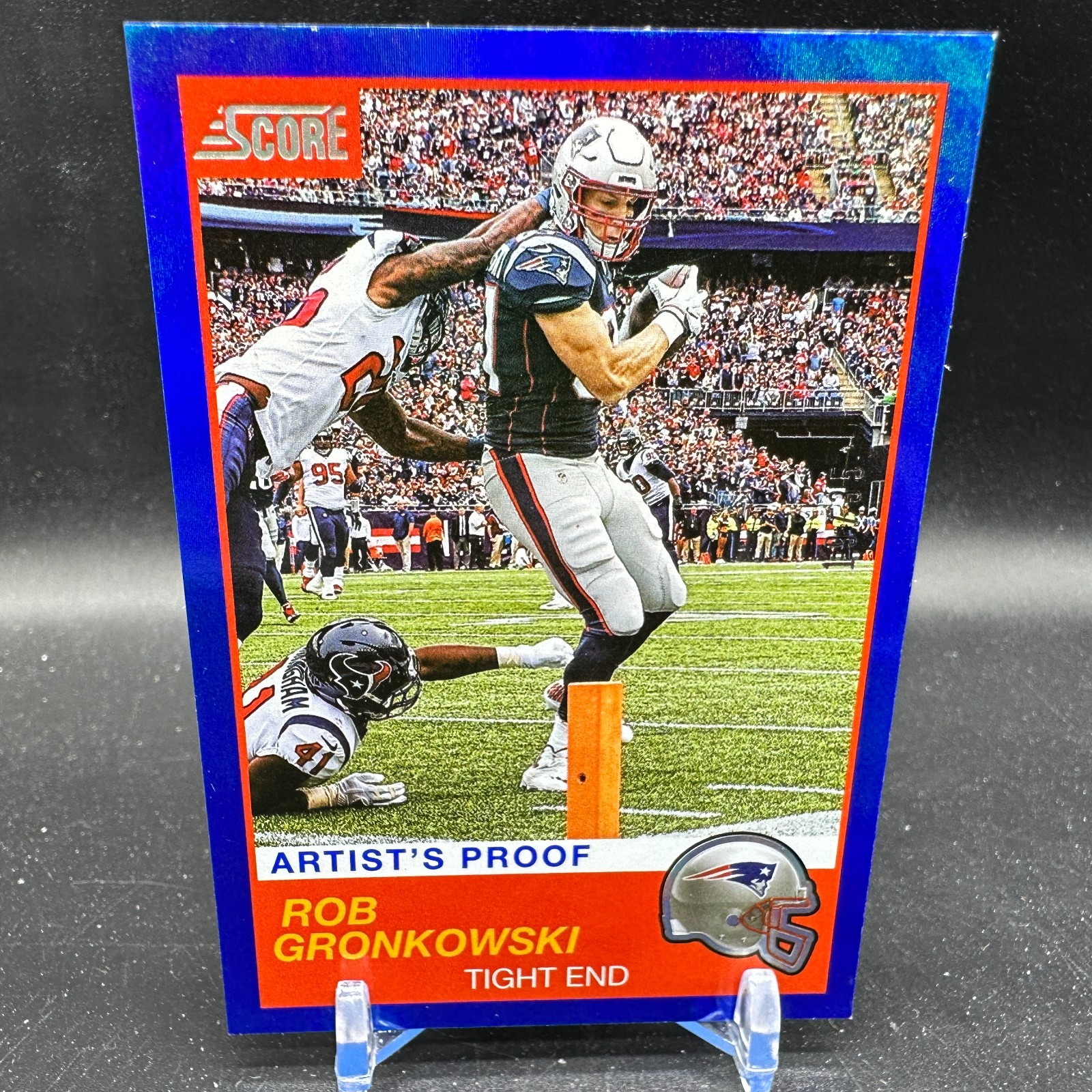 Rob Gronkowski Blue /35 Artist's Proof 2017 Panini Score #25 Patriots