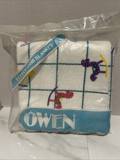 Owen fleece crib blanket 100% polyester 40” X 45” Vtg Never Opened. Made In USA