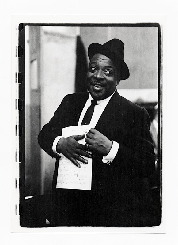 Count Basie 1960  W/Score Jazz Photo Vintage Herb Snitzer Stamped Silver Gelatin