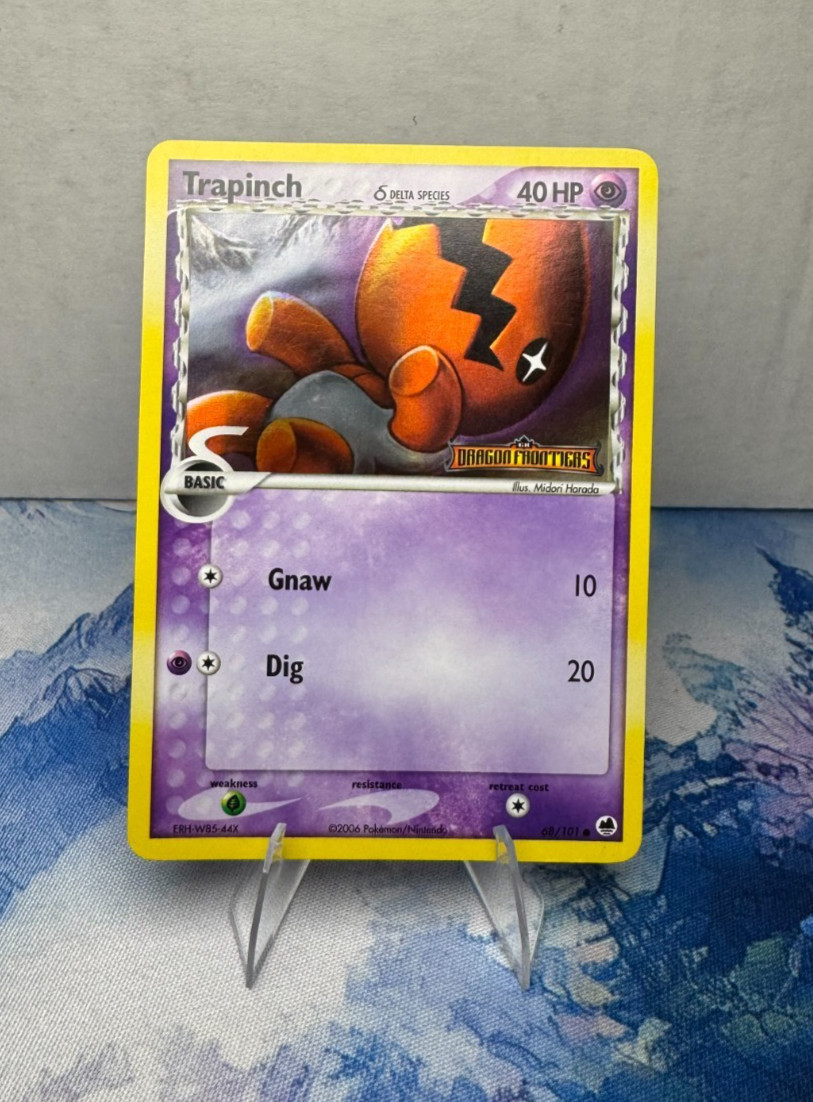 Pokemon Card - Trapinch Dragon Frontiers 68/101 Common Reverse Holo Stamped