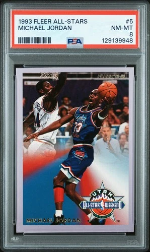 1993 FLEER ALL-STARS #5 MICHAEL JORDAN PSA 8
