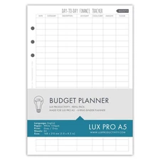 LUX PRO A5: Budget Planner - LUX Productivity Refill Pack - Planner Page Inse...