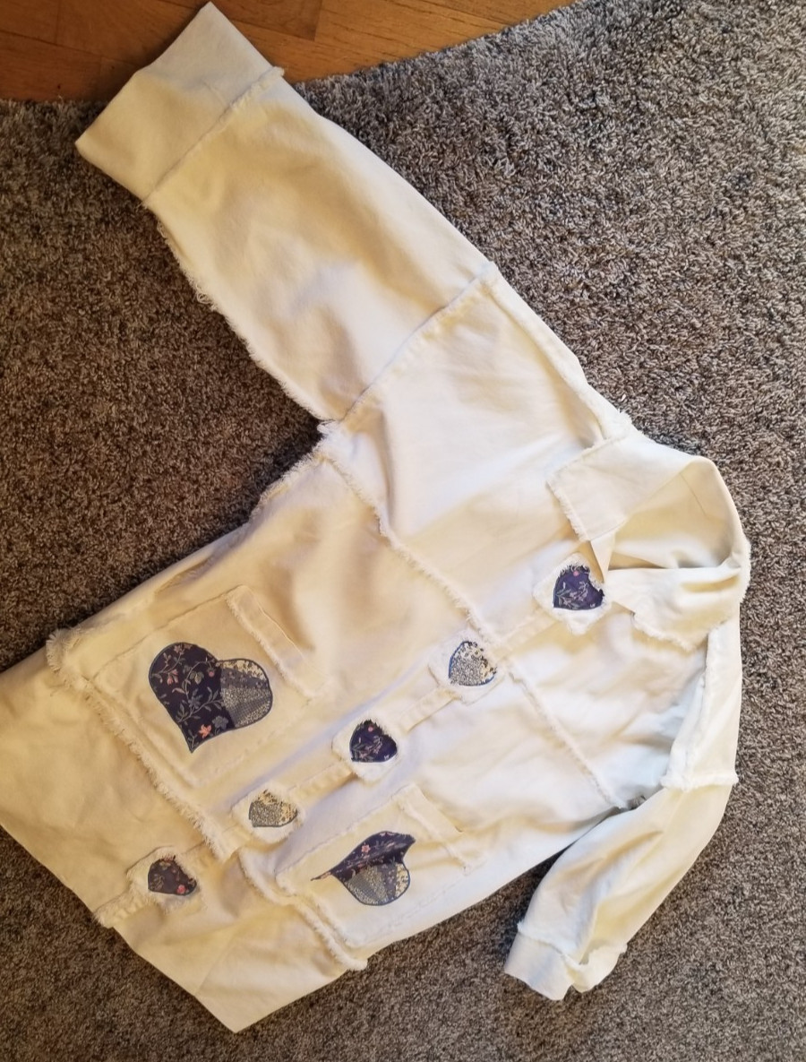 Unbranded Patchwork Jacket Canvas Artsy Shabby Ch… - image 2