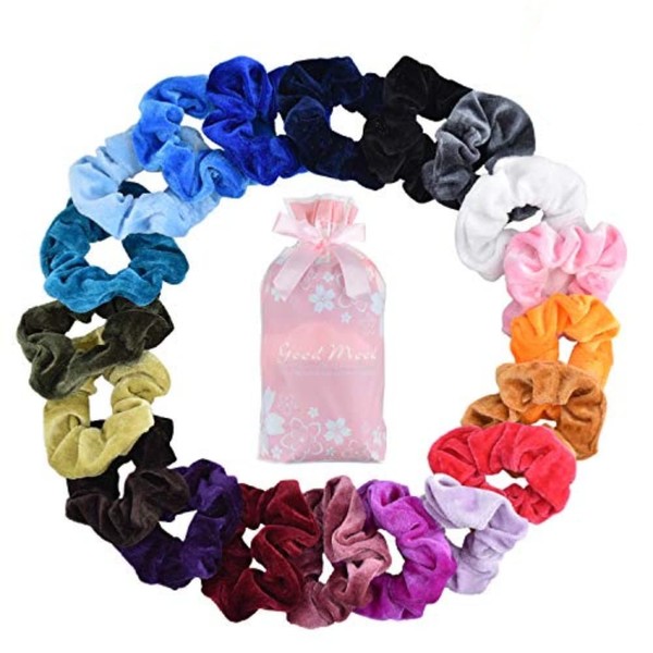 20 StüCk Scrunchies Samt Haargummis Elastische HaarbäNder FüR MäDchen Damen-image