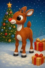 3 FT ANIMATED RUDOLPH THE RED NOSED REINDEER YARD ANIMATRONIC 🦌