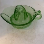 Vintage Depression Glass Citrus Juicer Green Uranium/Vaseline