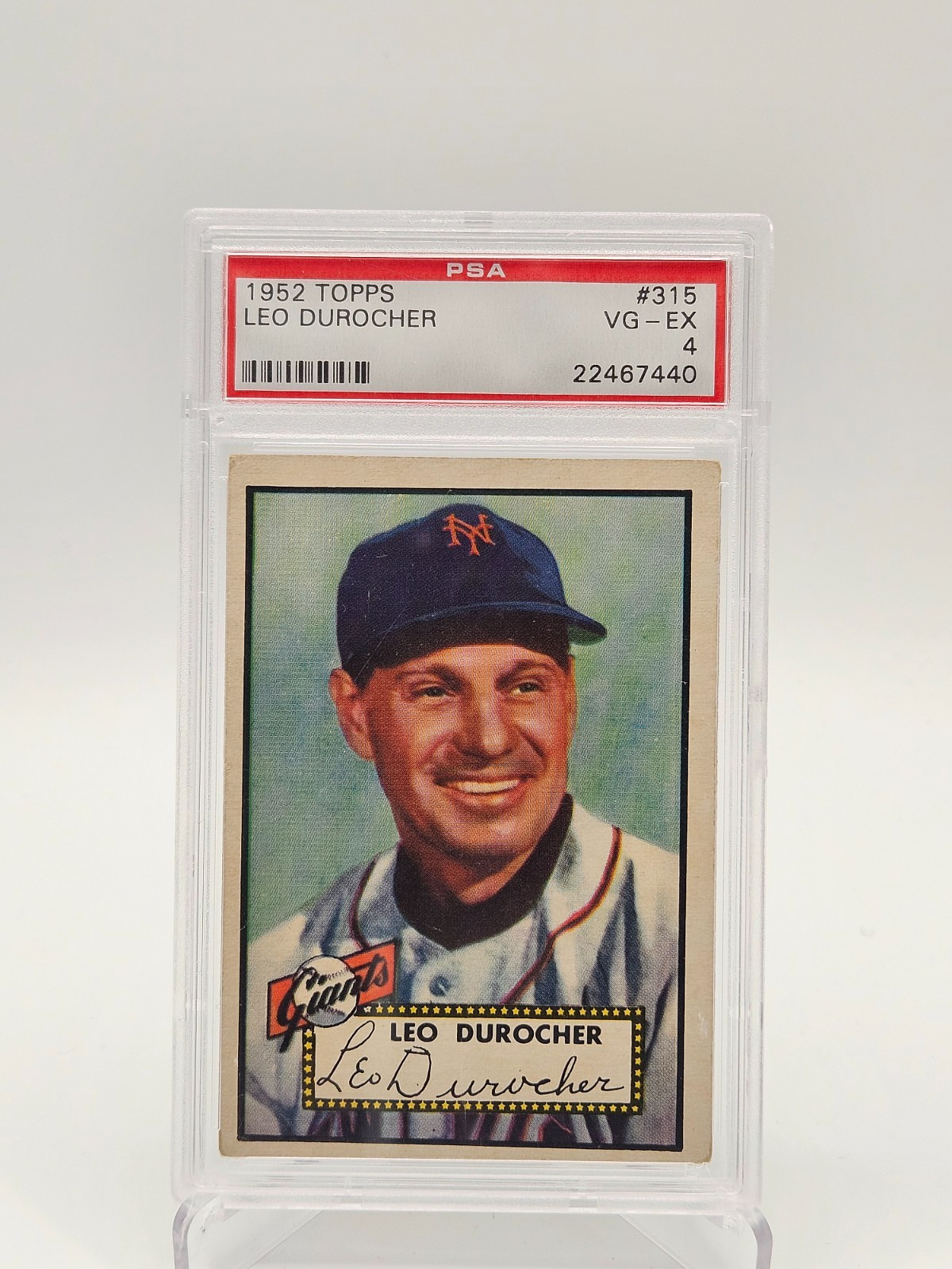 1952 Topps Leo Durocher #315 PSA 4