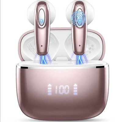 T19 true wireless Pink stereo earbuds, Bluetooth Ear Buds Headphones, New