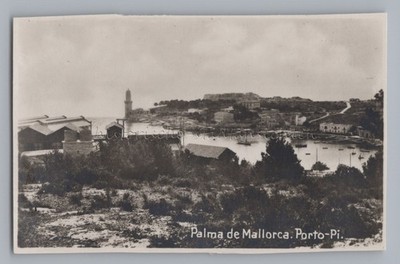 Palma de Mallorca 1932 - Porto-Pí Hafen Häuser - Altes Foto 1930er