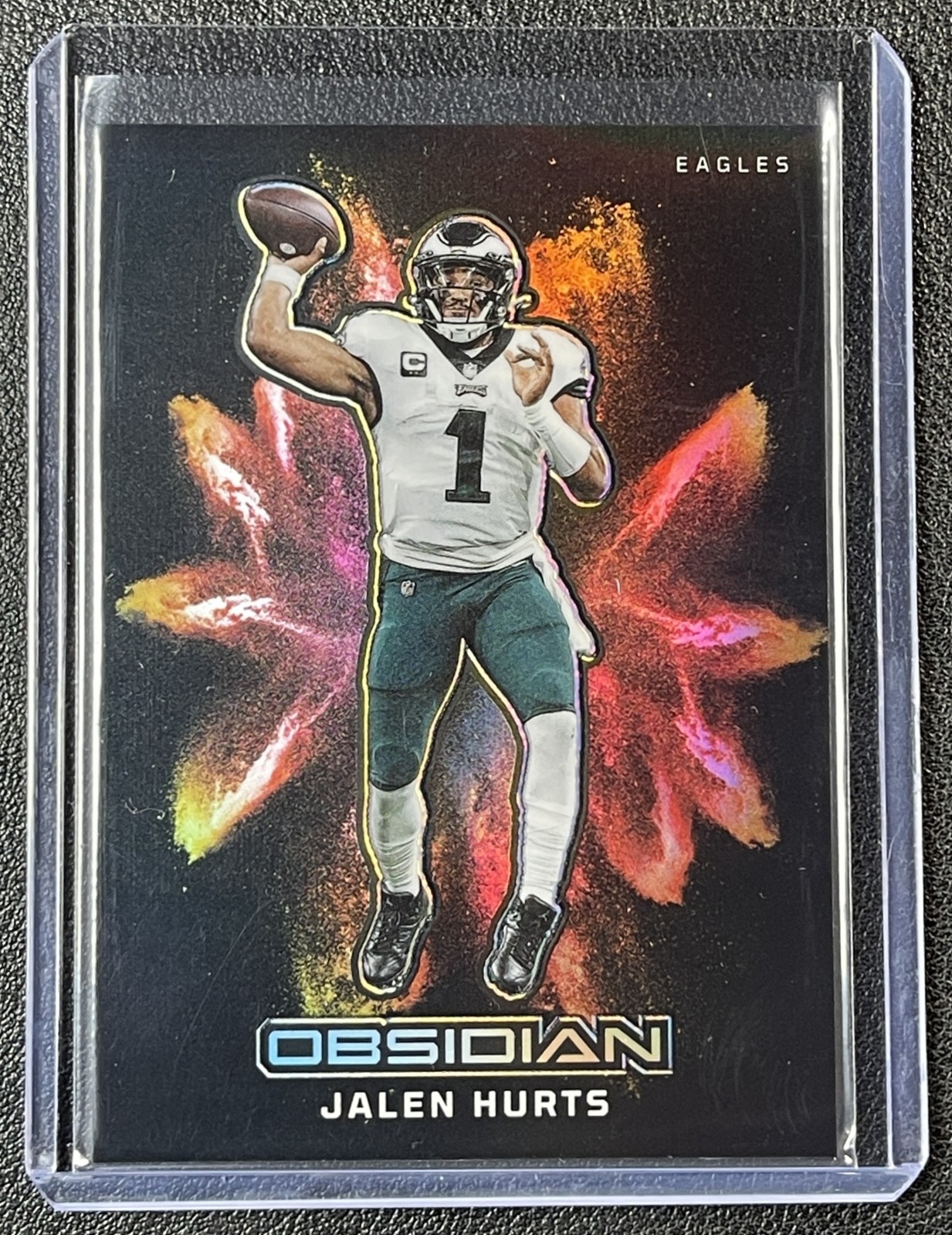 JALEN HURTS 2023 PANINI OBSIDIAN #23 BLACK COLOR BLAST SSP EAGLES
