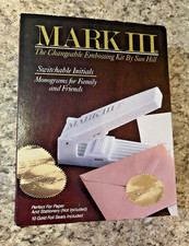 Mark III Sticker Label Embosser Stationery Letters Penpals Mail Embossing Kit